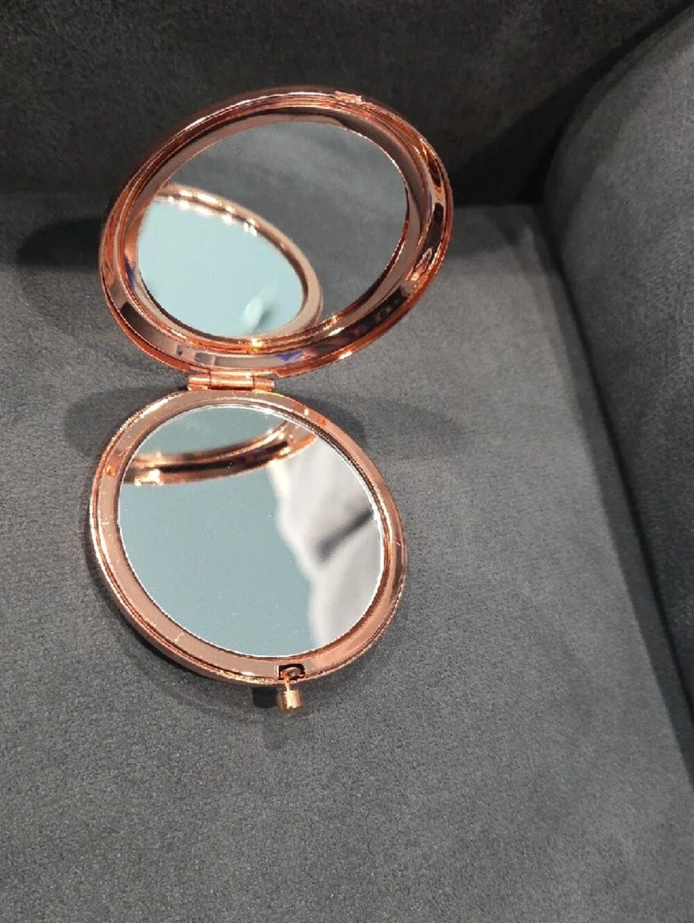 Rose Gold Compact Mirror with 